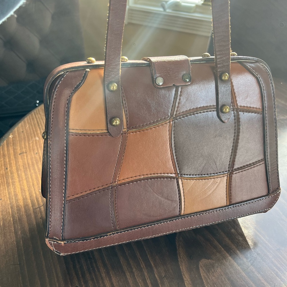 Vintage Burlington Patchwork Leather Handbag - Picture 4 of 10